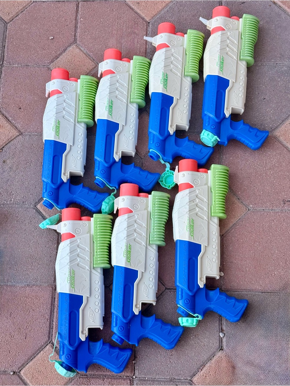 Nerf Super Soaker Scatter Blast Lot of 7 * Water Guns * Working - Picture 2 of 3